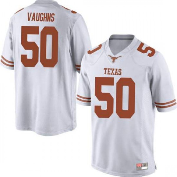 Mens University of Texas #50 Byron Vaughns Replica Player Jersey White